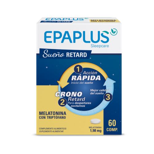 EPAPLUS Sleepcare Melatonina Retard con triptófano. 60 comp