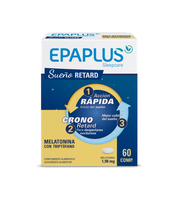 EPAPLUS Sleepcare Melatonina Retard con triptófano. 60 comp