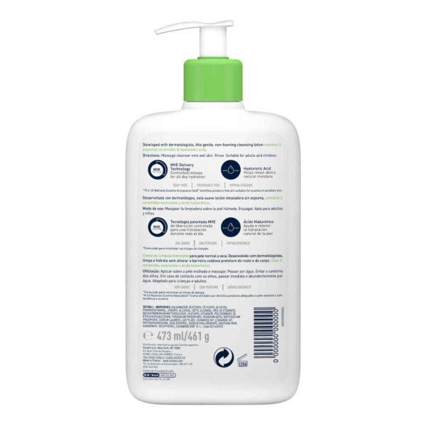 CERAVE Limpiadora Hidratante 473ml