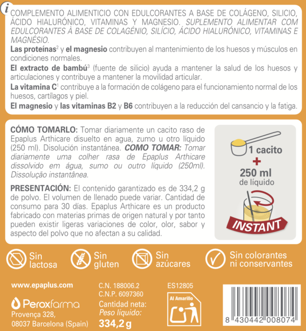 188006-2 EPAPLUS Articulaciones Sabor limón