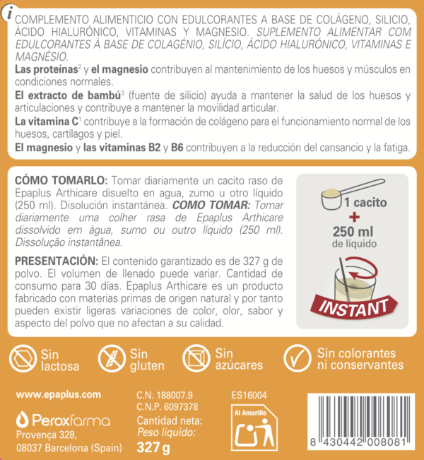 EPAPLUS Articulaciones Sabor Vainilla