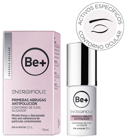 Be+ ENERGIFIQUE PRIMERAS ARRUGAS ANTIPOLUCIÓN. Contorno de Ojos Alisador