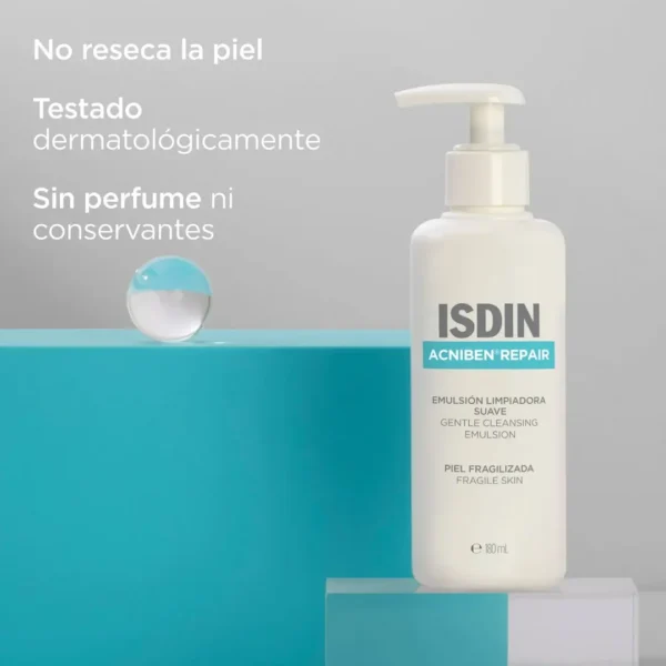 200069-3 Isdin Acniben® Repair Emulsión Limpiadora Suave 180 ml