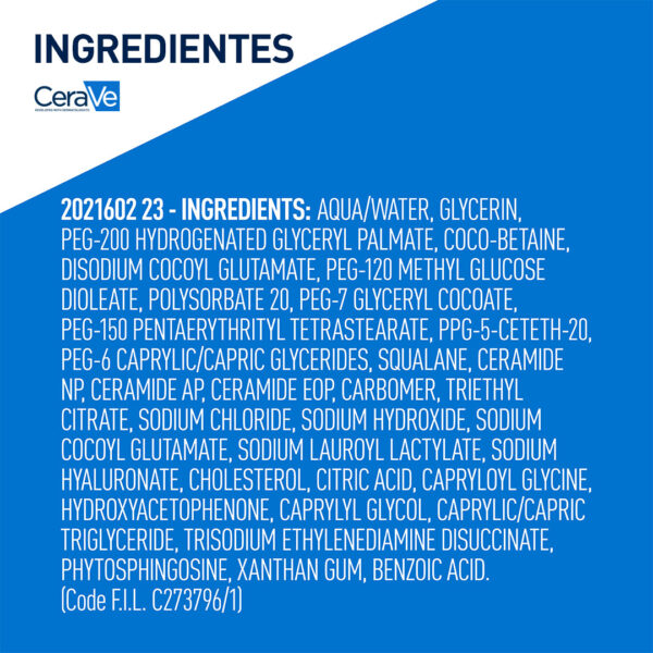 CERAVE Limpiador en Aceite Espumoso Hidratante SALimpiador Anti-rugosidade