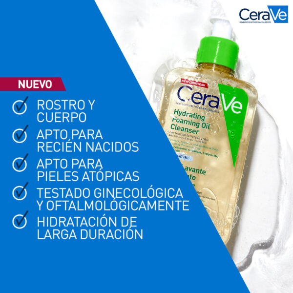 CERAVE Limpiador en Aceite Espumoso Hidratante SALimpiador Anti-rugosidade