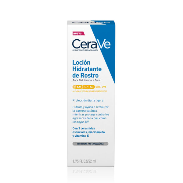 CERAVE Loción Hidratante de Rostro SPF 50