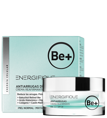 207758 Be+ ENERGIFIQUE ANTIARRUGAS DÍA. Crema Reafirmante Piel Normal/Mixta SPF20