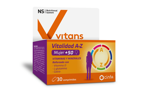 NS Vitans Vitalidad A-Z Mujer +50. 30 comp