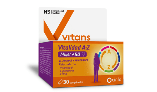 NS Vitans Vitalidad A-Z Mujer +50. 30 comp