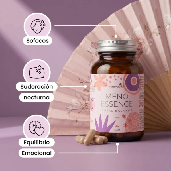 NATURADIKA Suplemento para menopausia y sofocos Meno Essence 60 caps
